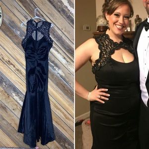 Xscape Black Mermaid Cocktail Dress